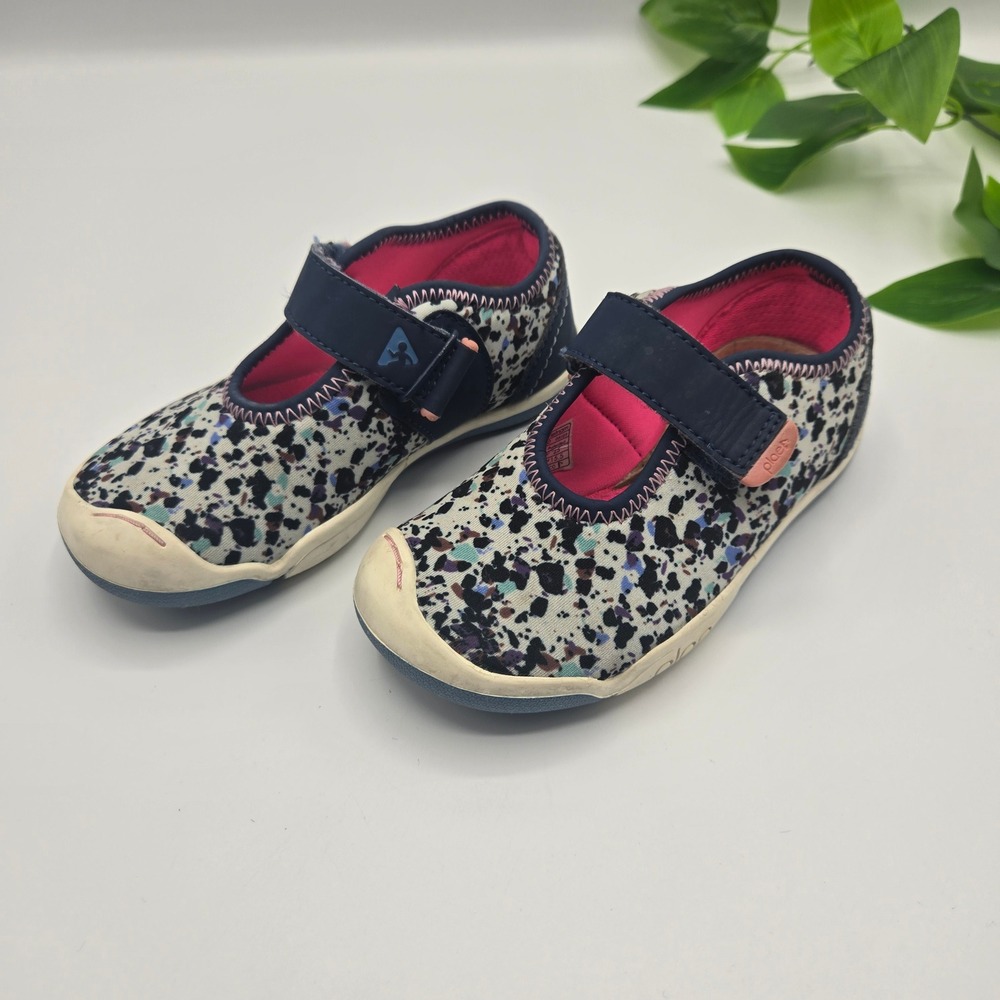 Plae Chloe Mary Jane Sneakers Girls Multi Color Splatter Print Toddler Size 9